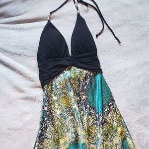 Halter top maxi dress